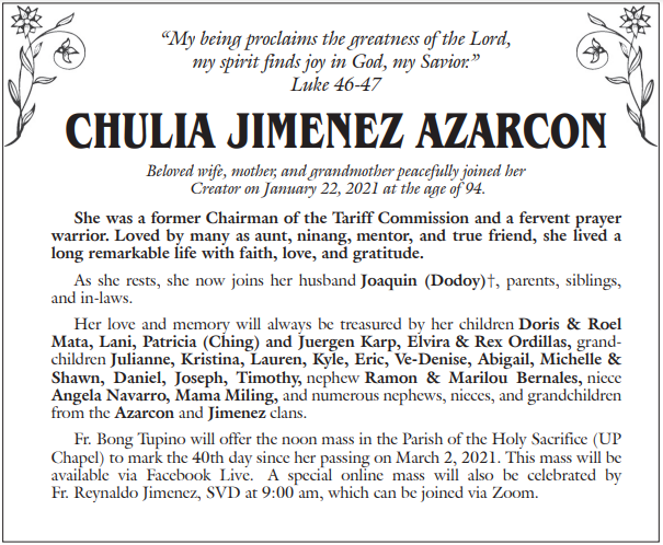 CHULIA JIMENEZ AZARCON