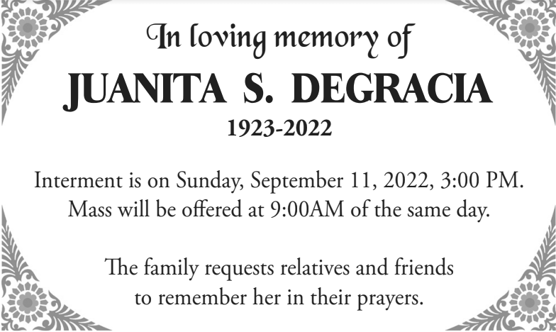 JUANITA S. DEGRACIA